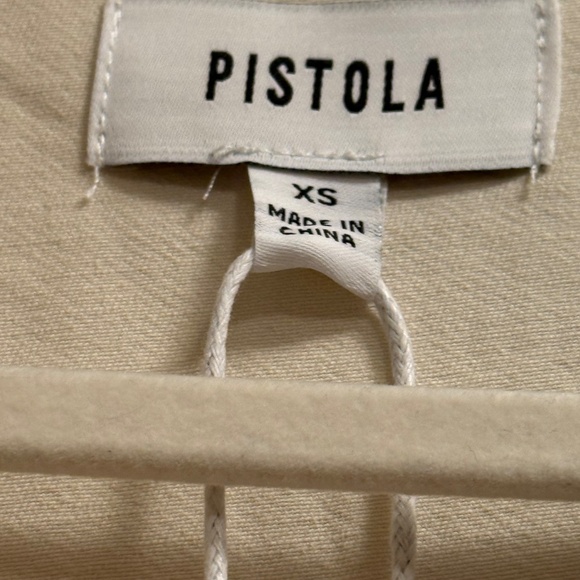 Pistola NWT Makenna Stretch Cotton Utility Jumpsuit in Eggshell - Picture 2 of 7